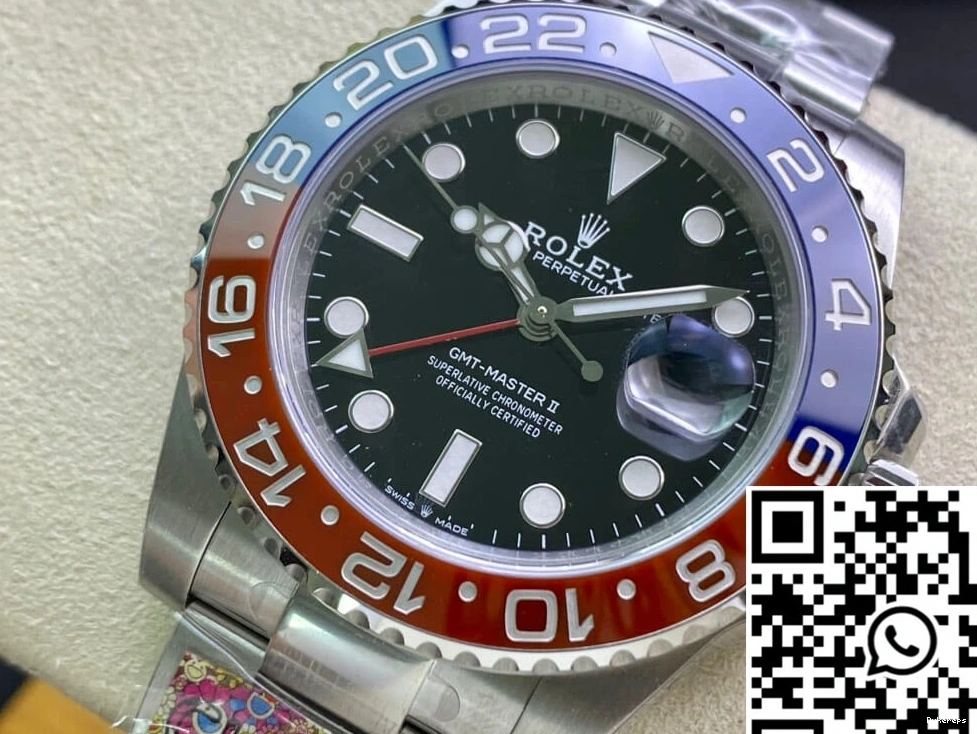 Clean GMT Black Master Factory M126710BLRO-0002 Rolex II Dial 1225